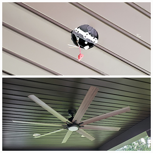 Outdoor Ceiling Fan Install